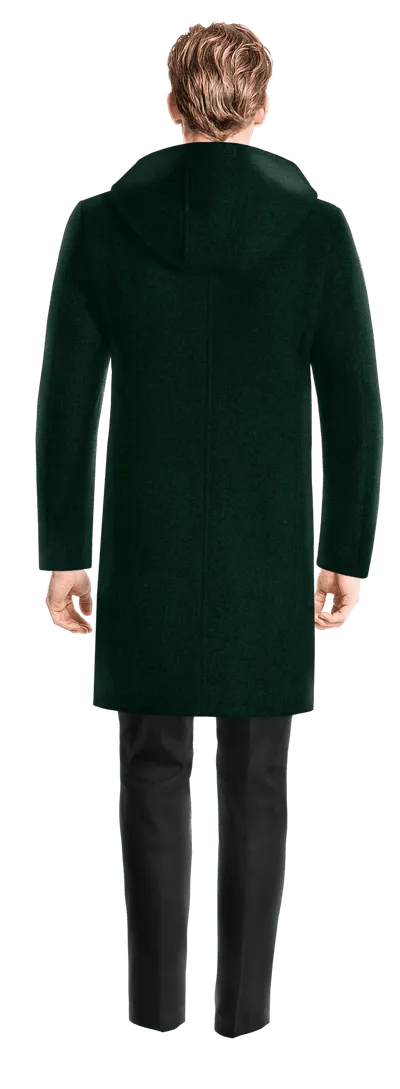 Green Long Duffle coat