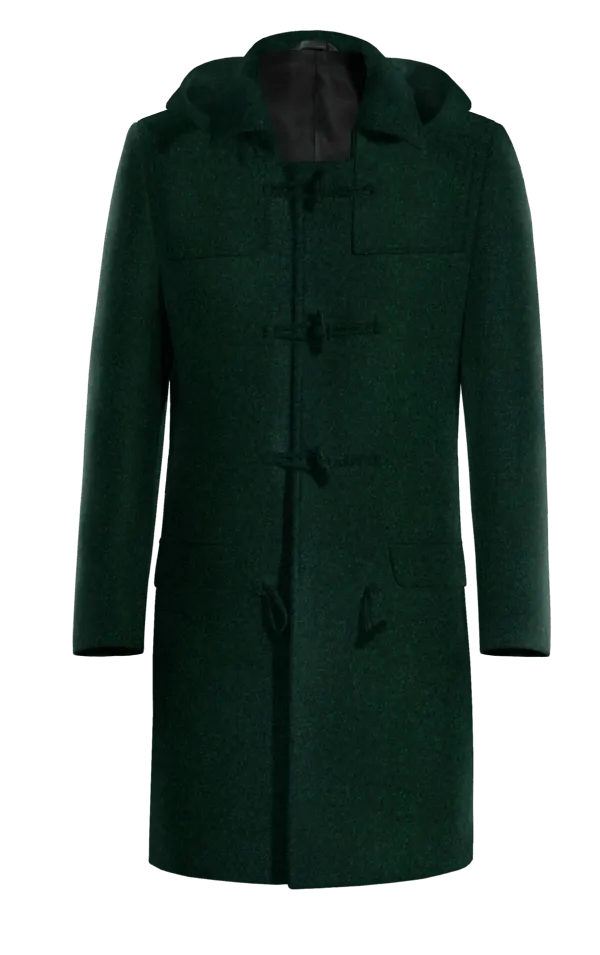 Green Long Duffle coat