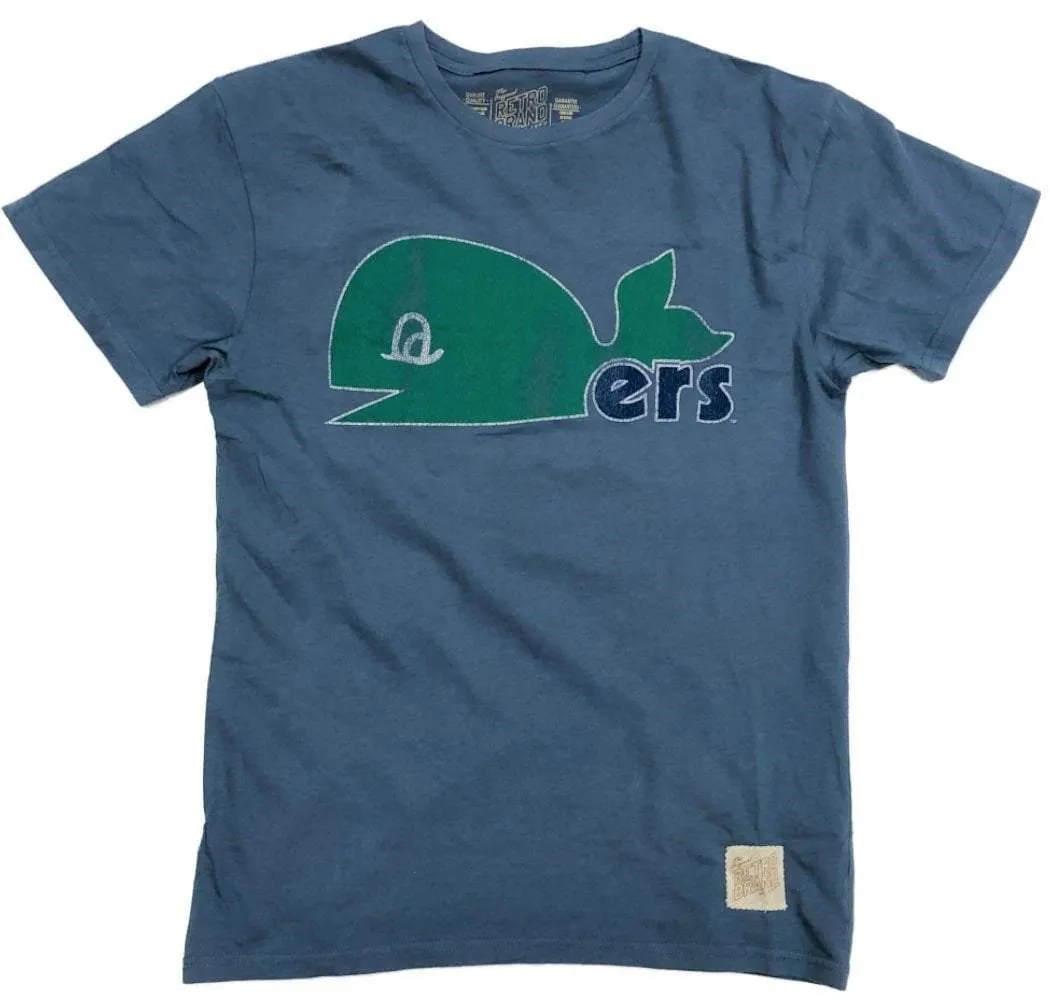 Hartford Whalers Retro Brand Blue Soft Cotton Short Sleeve Slim Fit T-Shirt