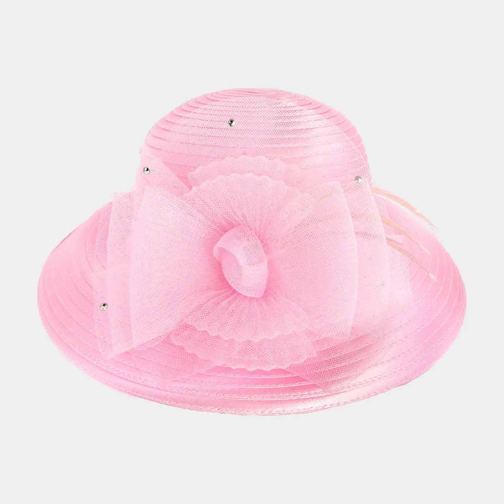 iLLASPARKZ Mesh Bow Dressy Hat