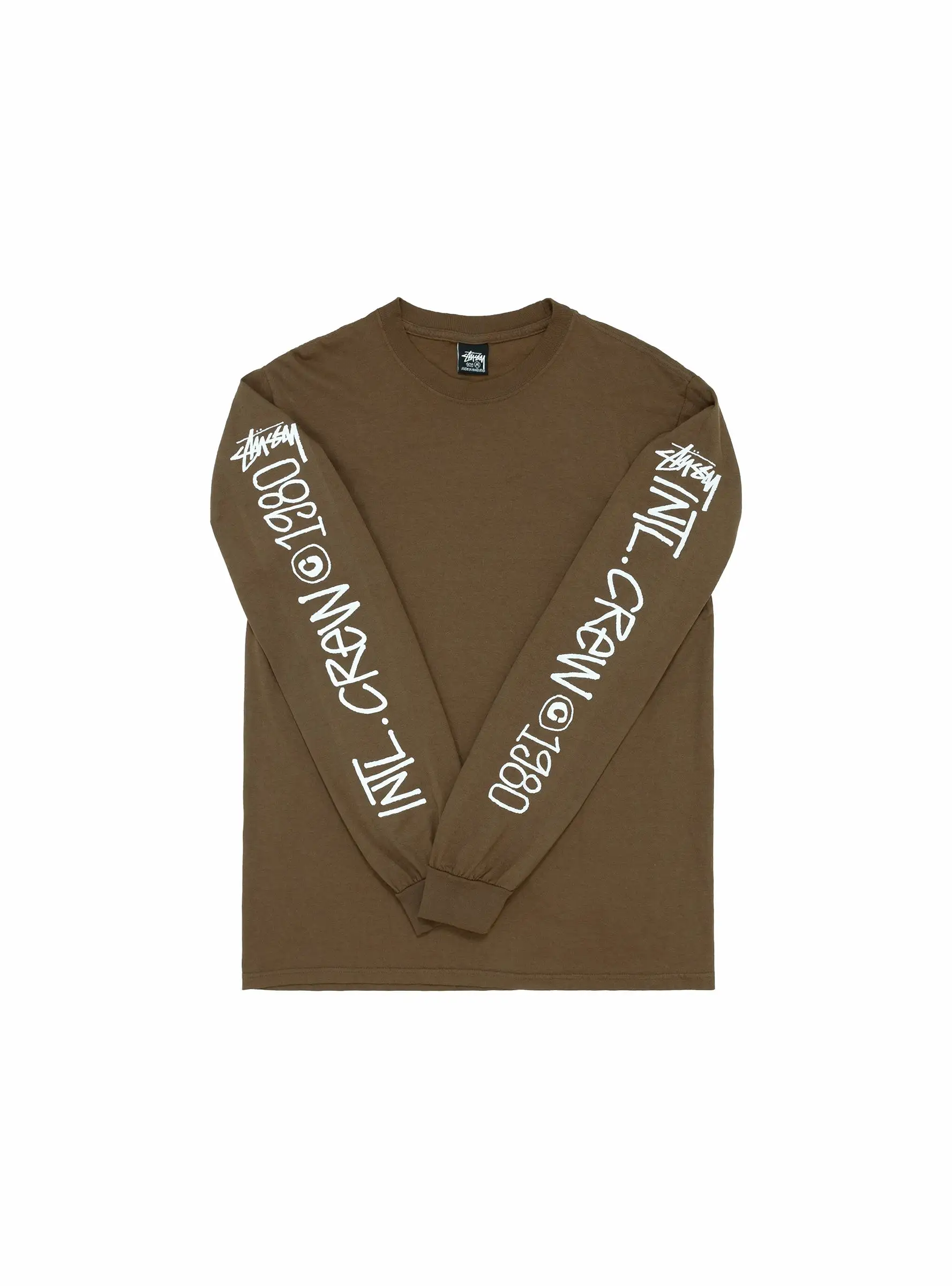 Intl. Crew Pig. Dyed LS T-shirt Brown