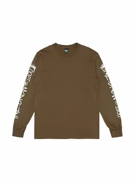 Intl. Crew Pig. Dyed LS T-shirt Brown