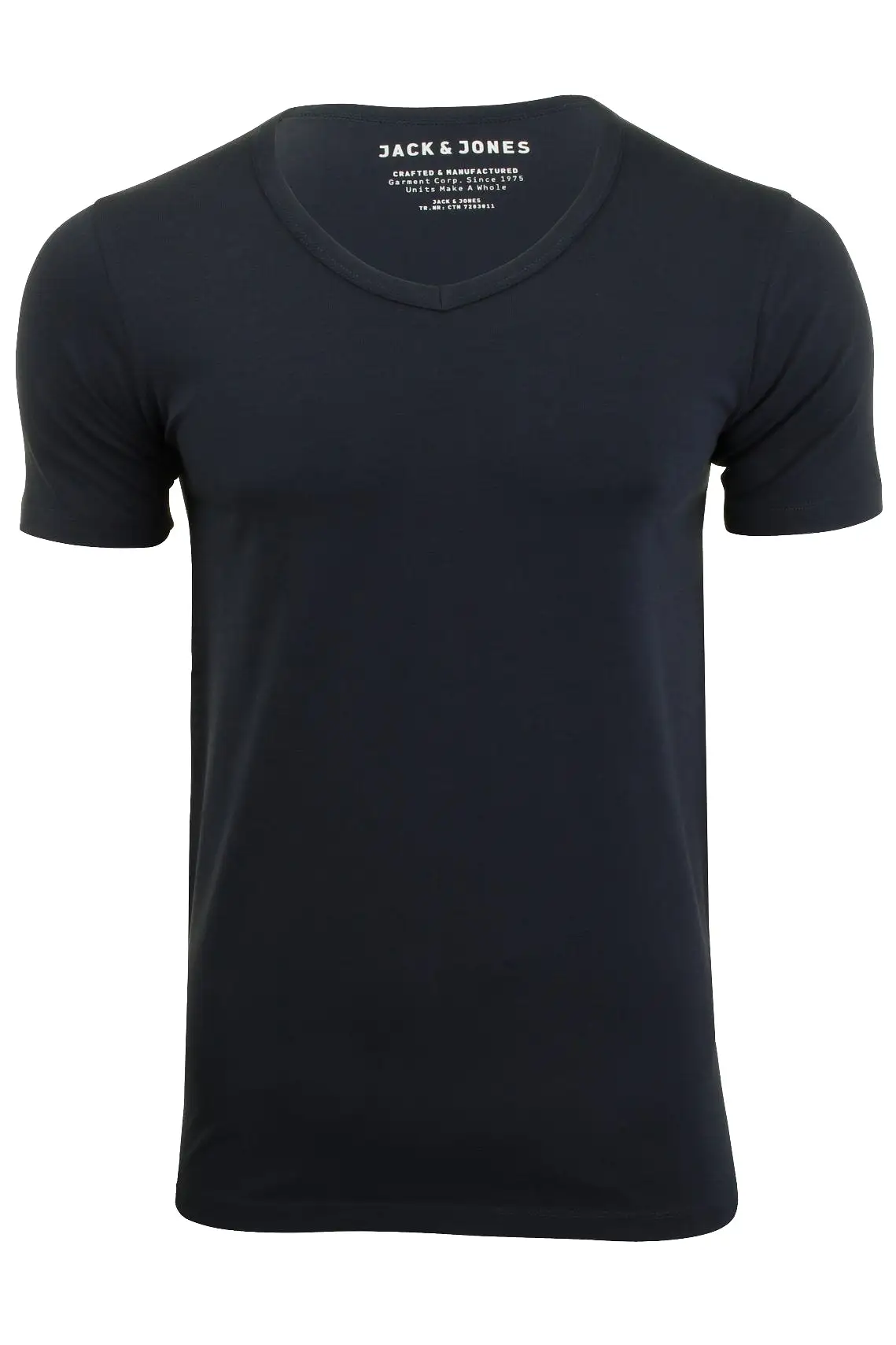 Jack & Jones Mens S/S Vee Neck T-Shirt - Slim Fit