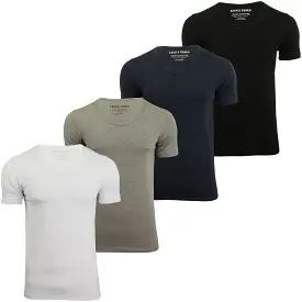 Jack & Jones Mens S/S Vee Neck T-Shirt - Slim Fit