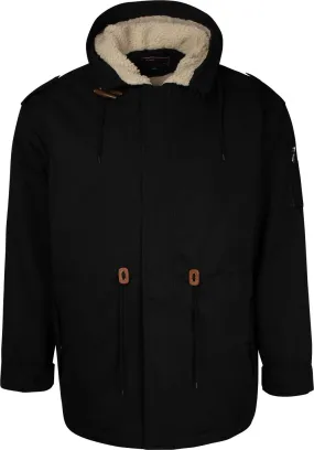 Kam Parka Style Warm Winter Coat - Black