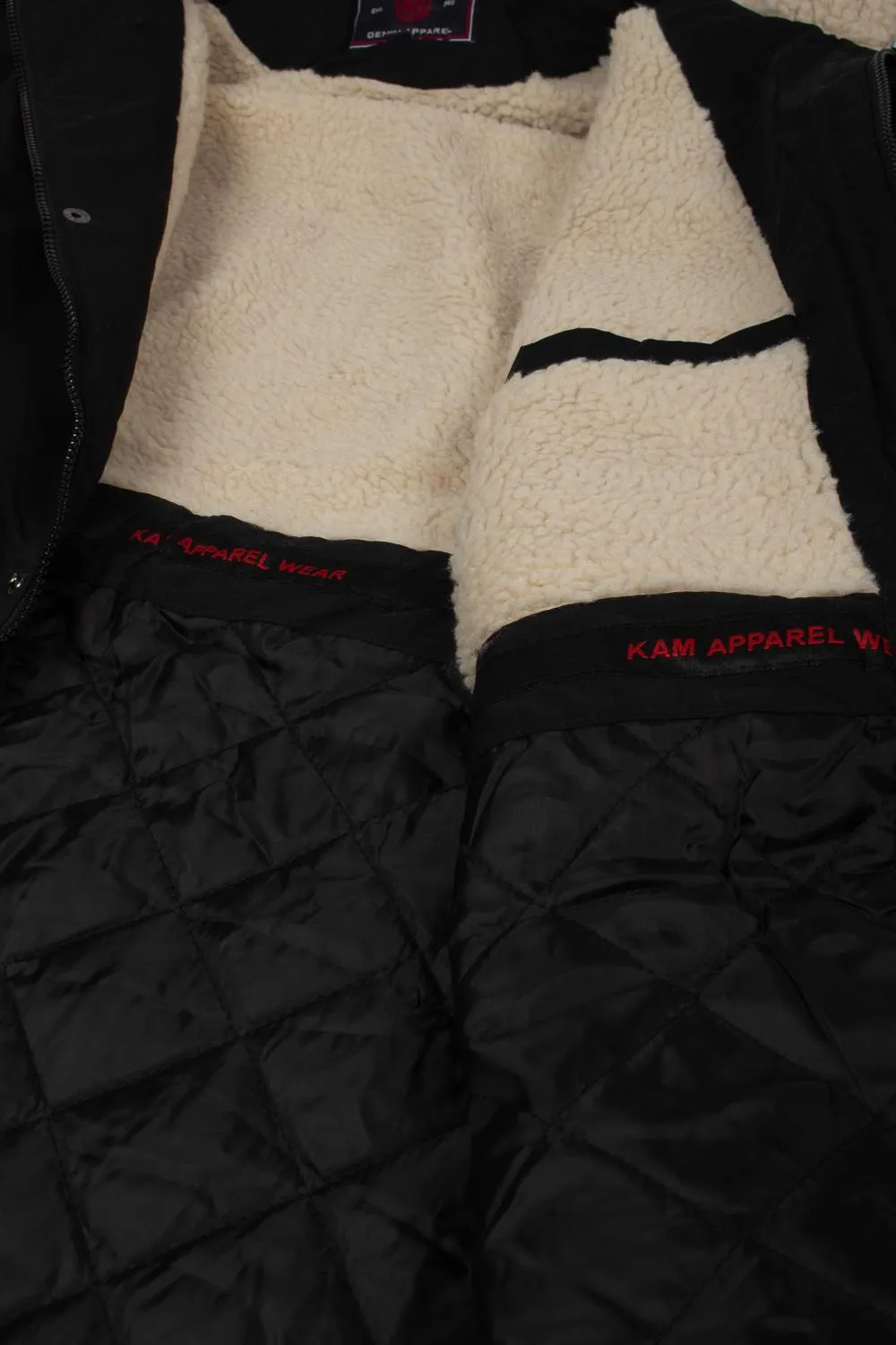 Kam Parka Style Warm Winter Coat - Black