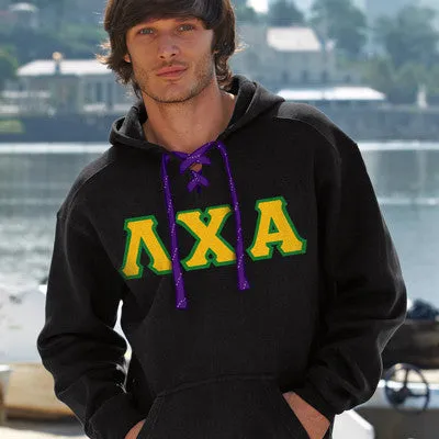 Lambda Chi Alpha Hockey Lace Hoodie - J8830 - TWILL