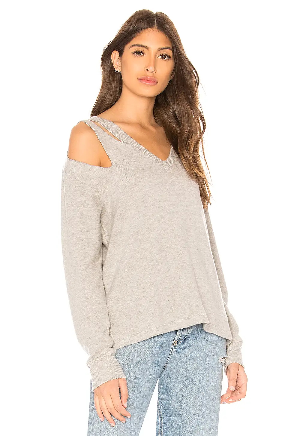 LNA Brushed Hawk Sweater Heather Grey