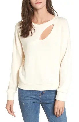 LNA Phased Brushed Cutout Sweater