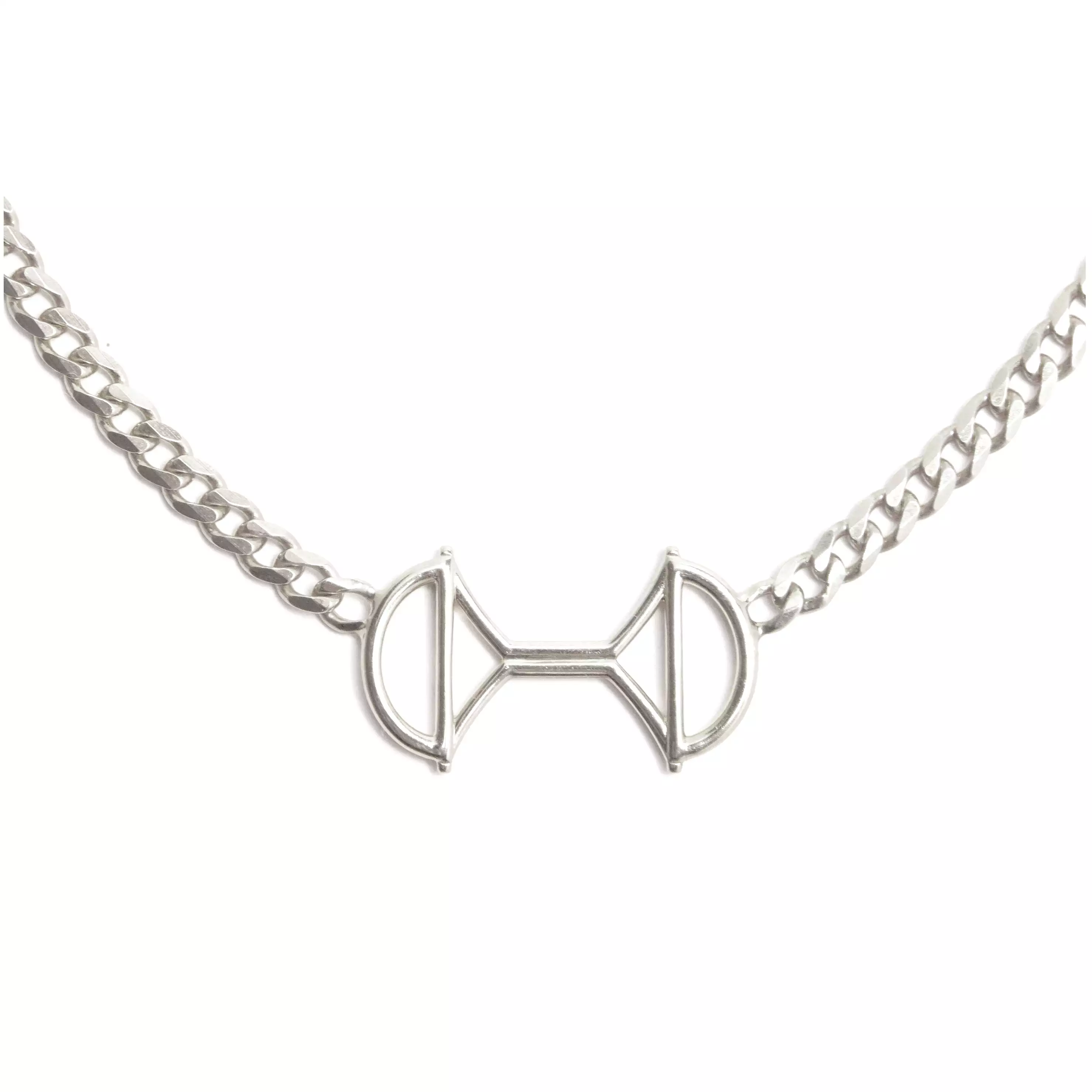 Lock Link Necklace Silver