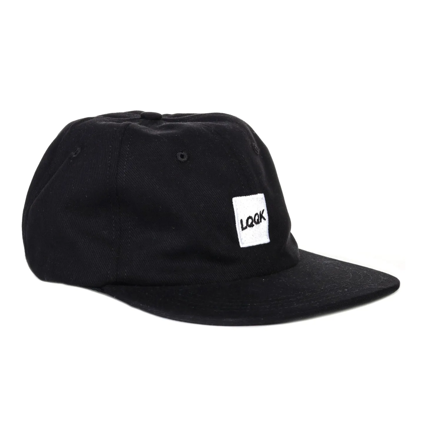 LQQK STUDIO BLACK COTTON TWILL LOGO CAP