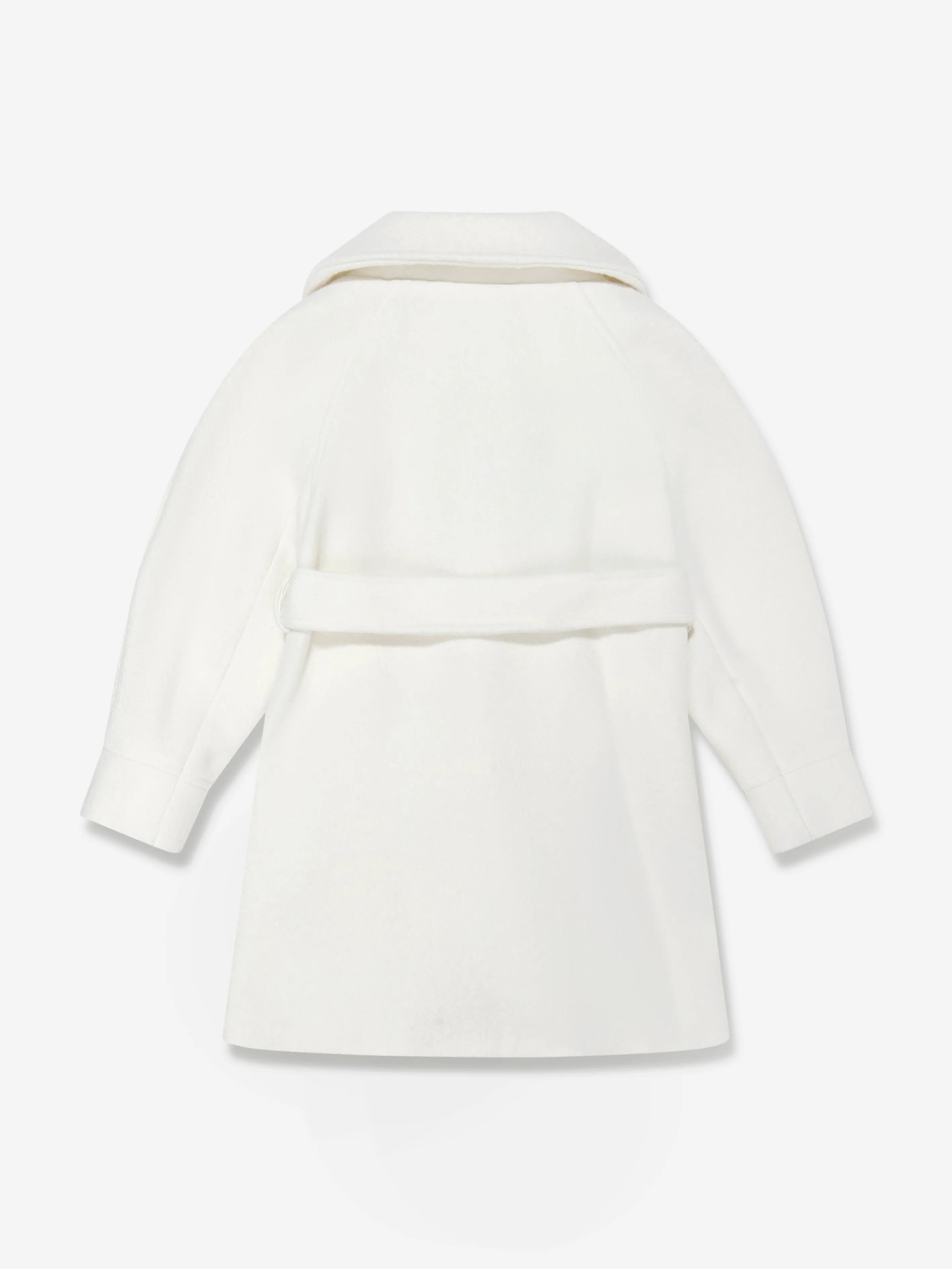 Mama Luma Girls Long Coat in White