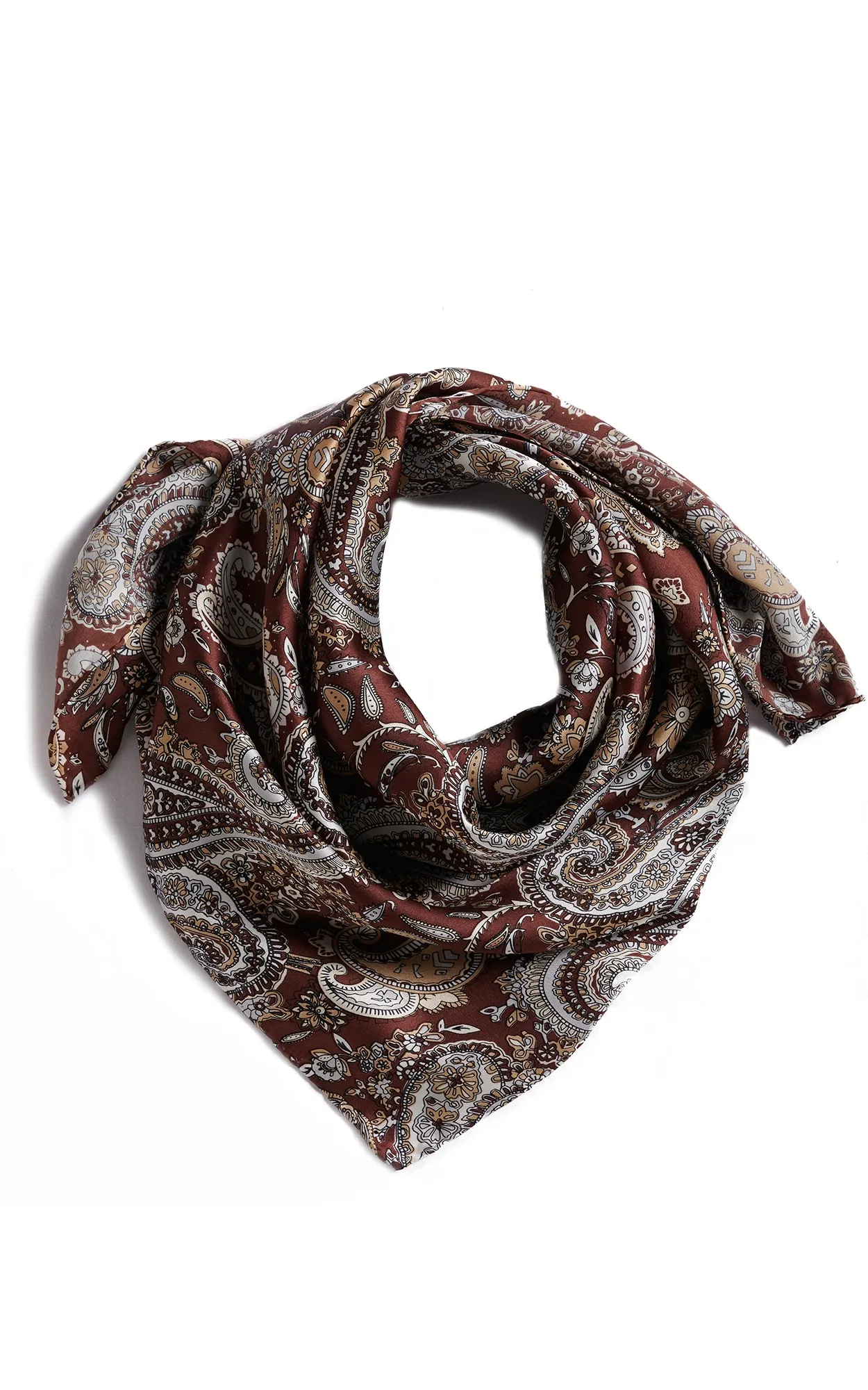 M&F Paisley Brown Wild Rags Scarf