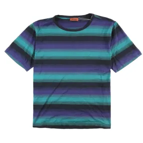 Men's Stripe T-Shirt Green Size M