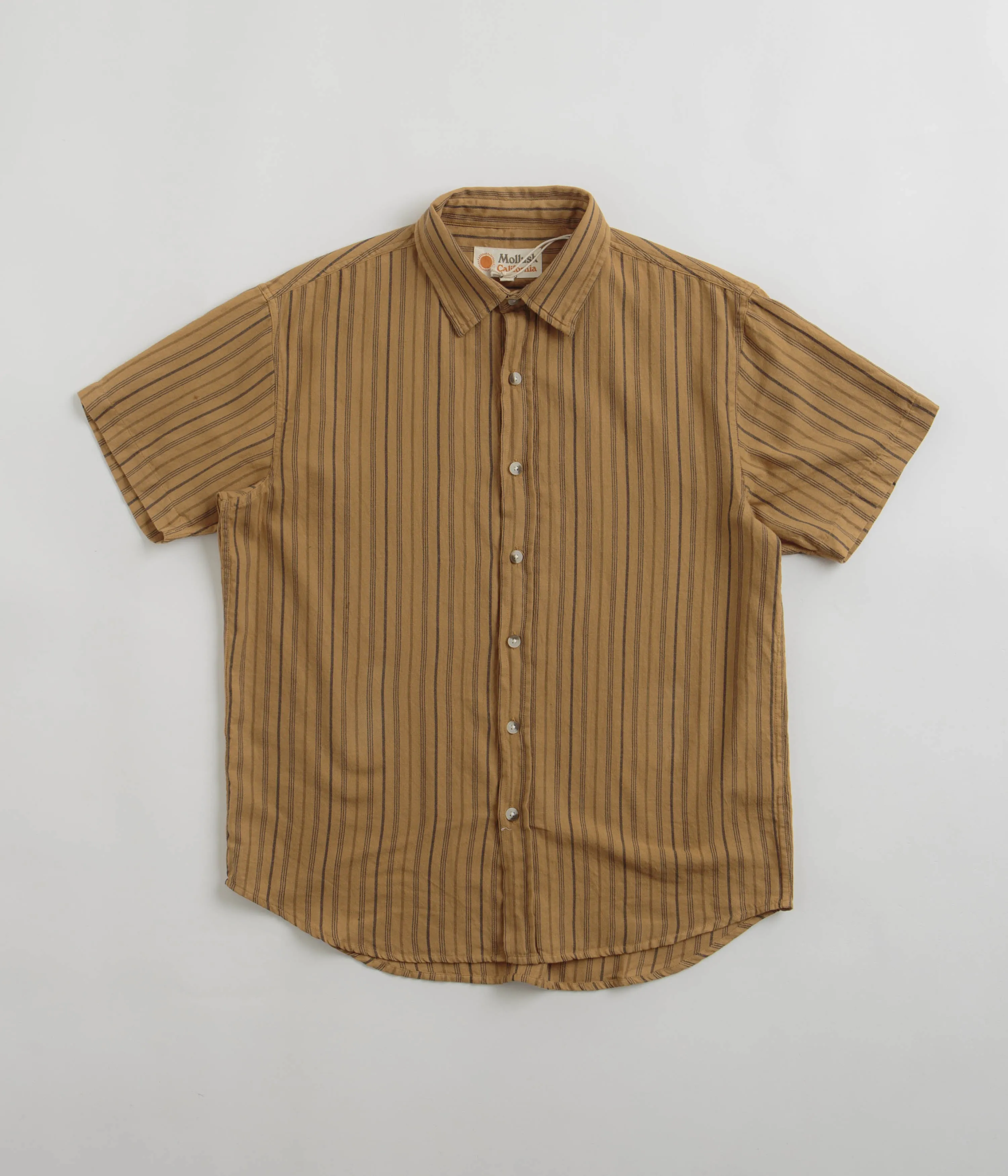 Mollusk Summer Shirt - Tan Earth Stripe