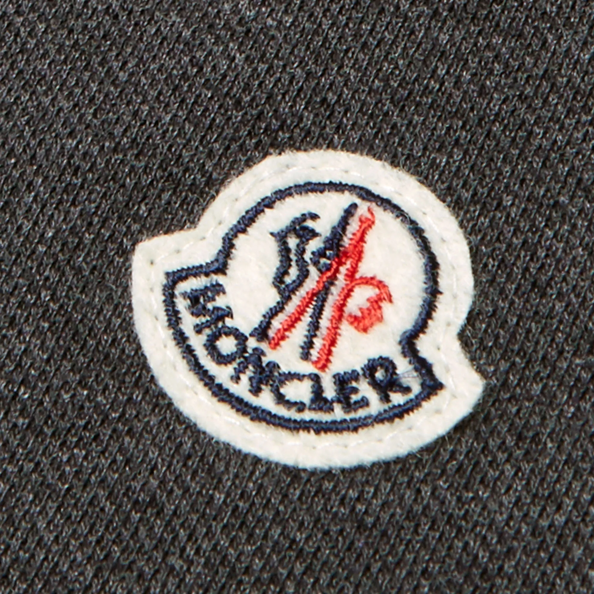 Moncler Long Sleeve Slim Fit Pique PoloCharcoal