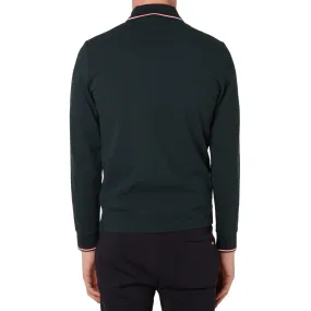 Moncler Long Sleeve Slim Fit Pique PoloNavy