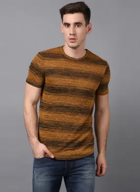 Mustard Yellow Contrast Stripe T-shirt