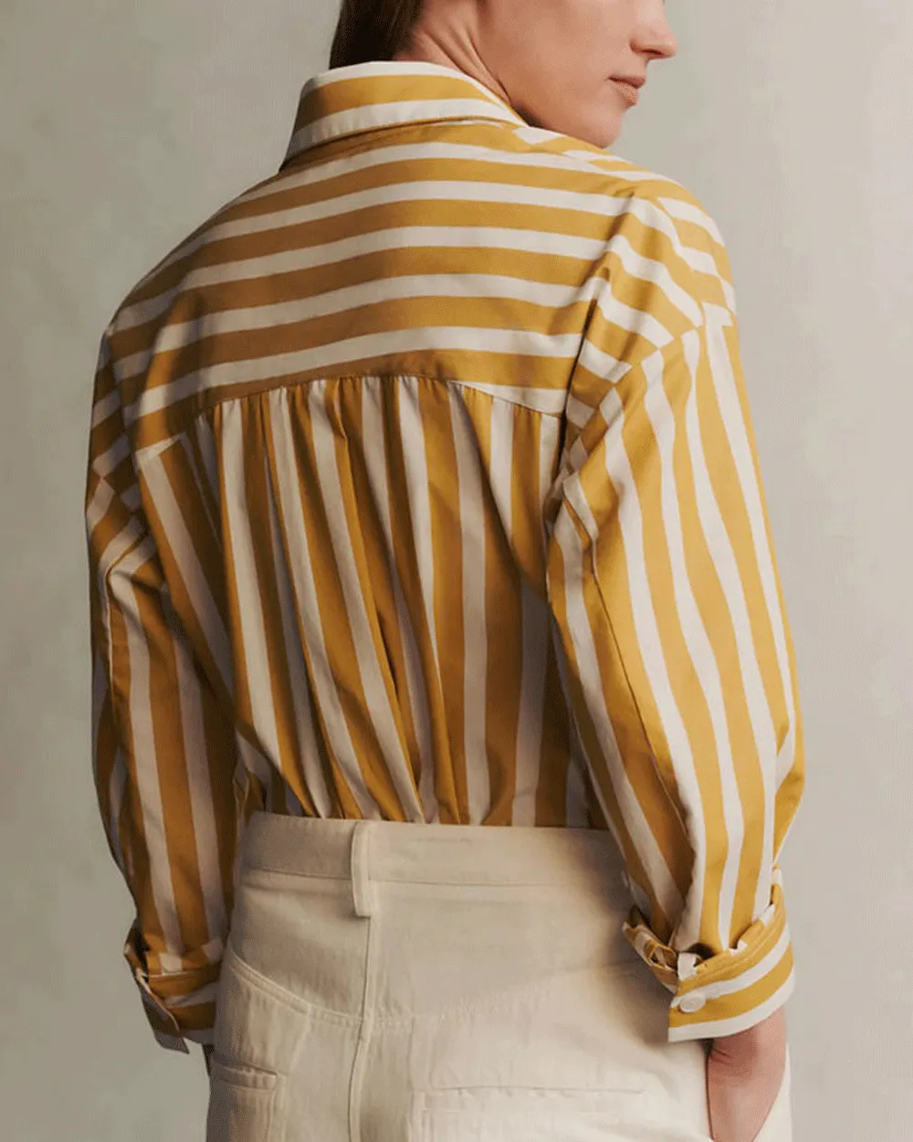 New Earl Awning Yellow Stripe Shirt