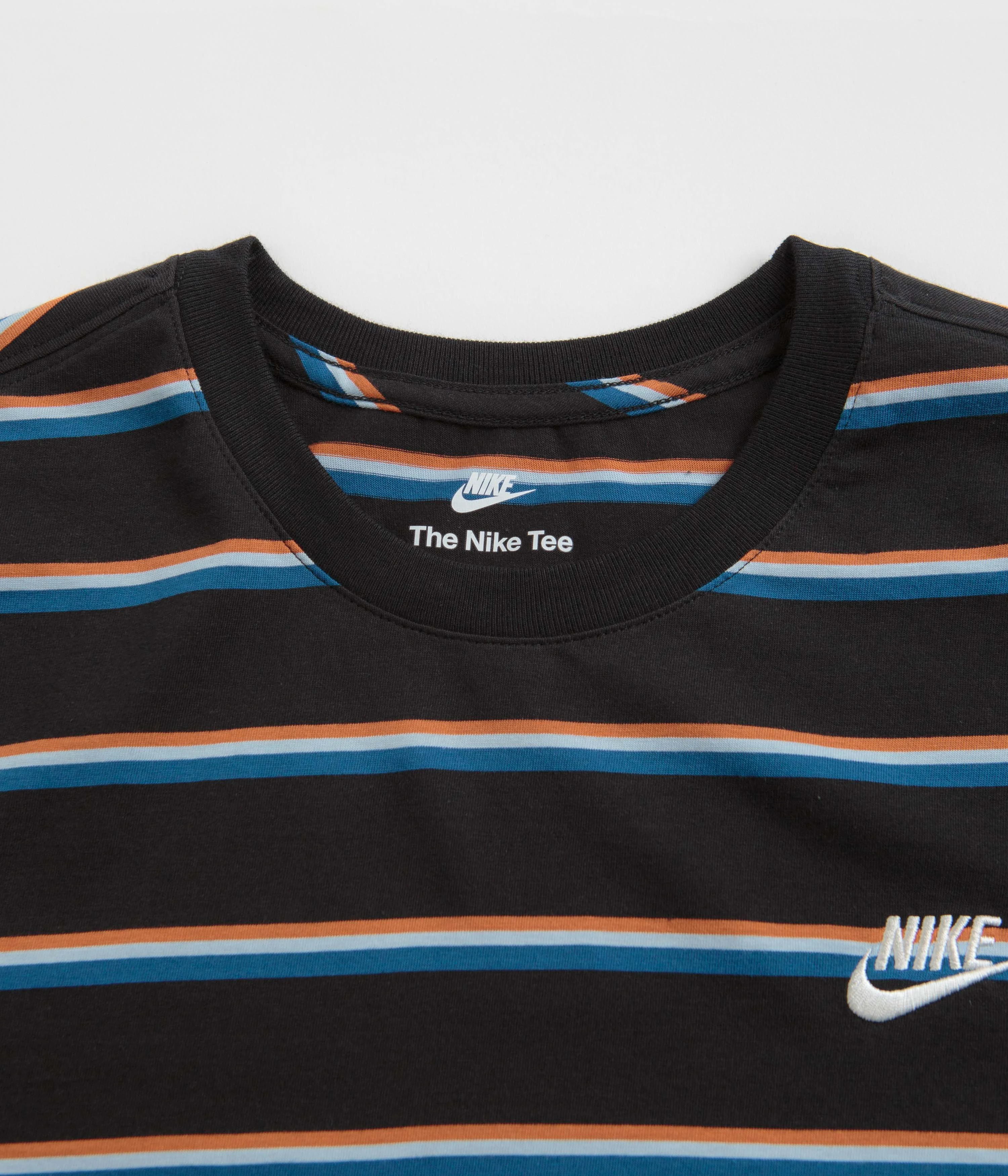 Nike Stripe T-Shirt - Black / Burnt Sunrise