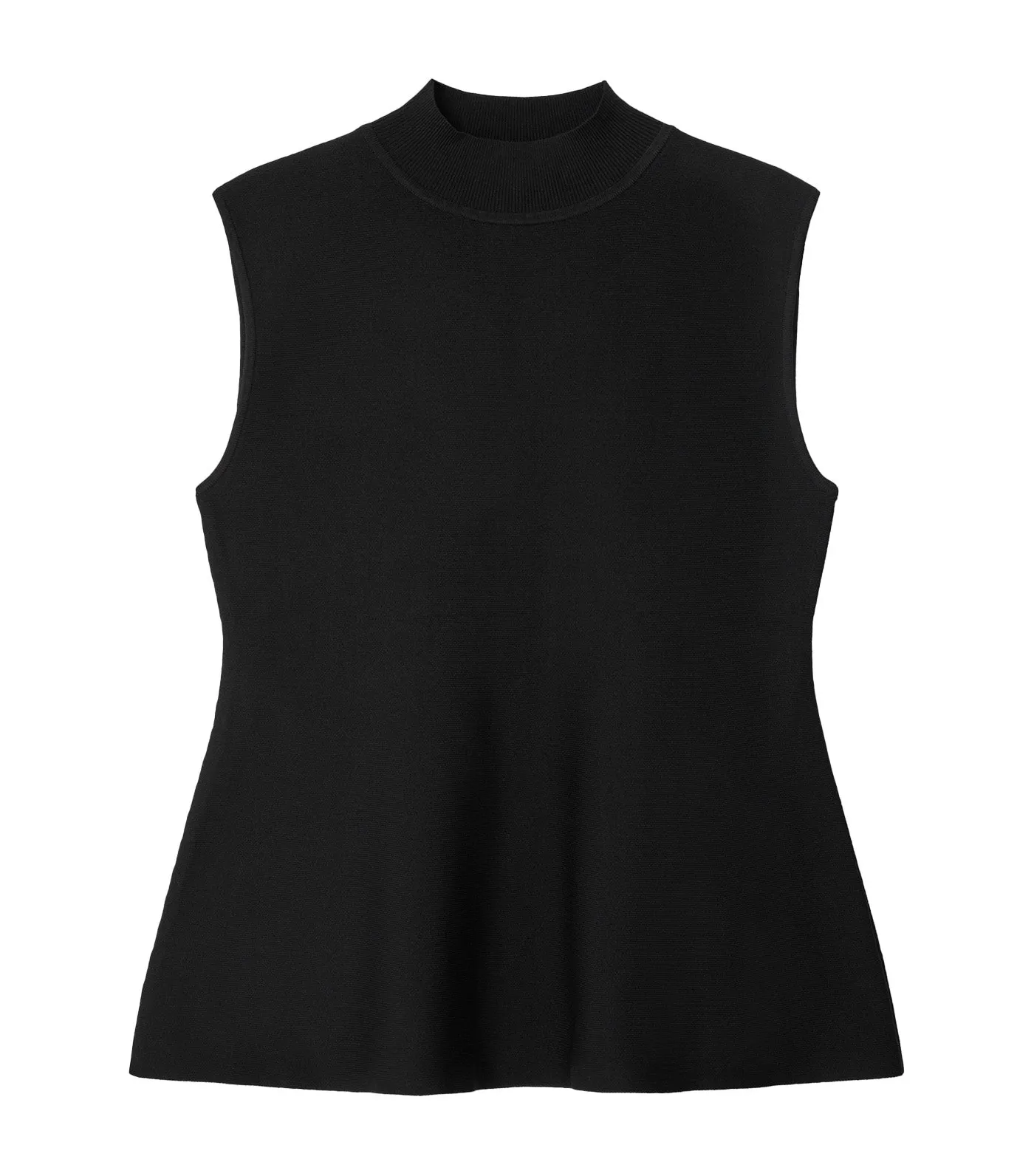 Nylon Sleeveless Sweater Black