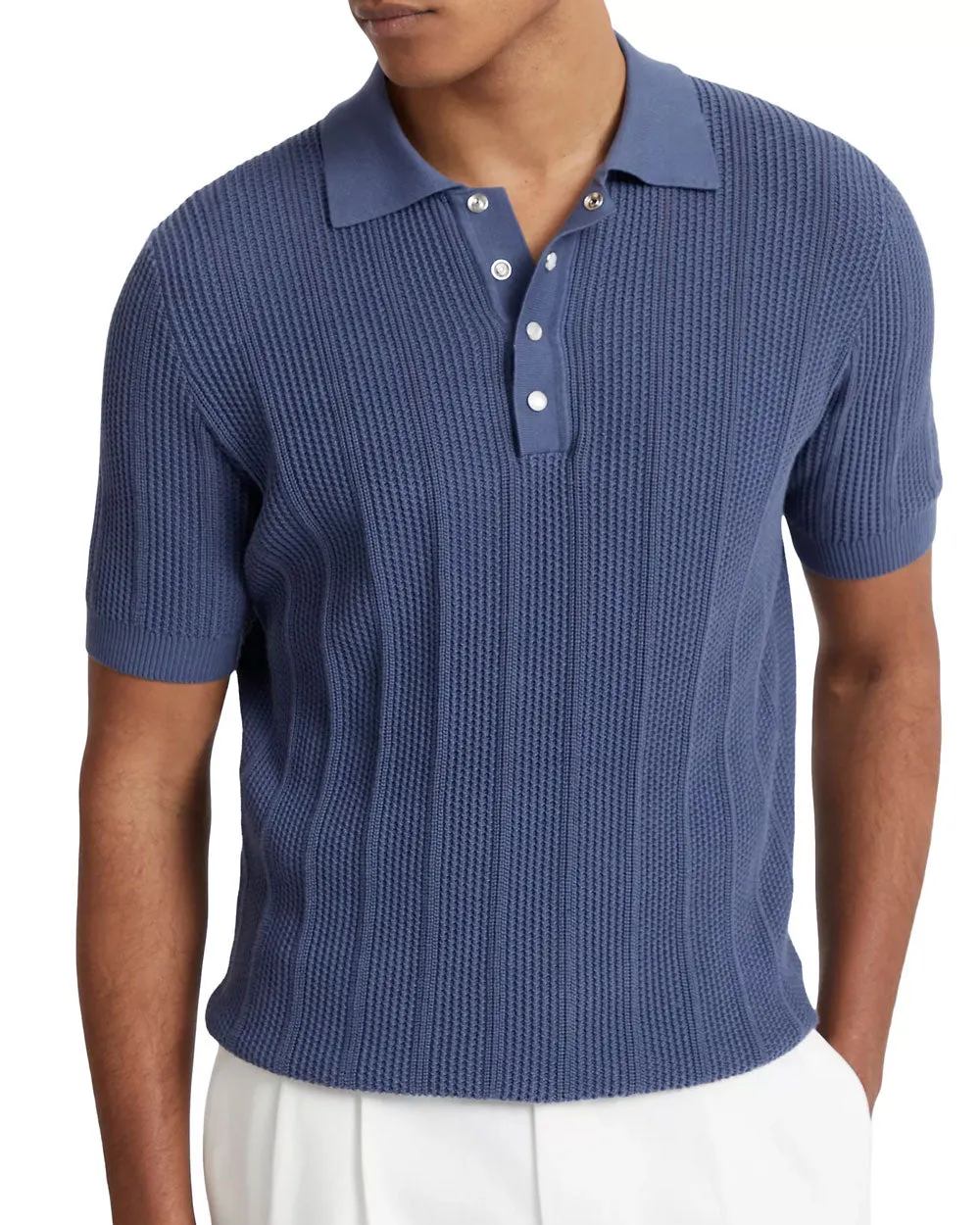 Ocean Blue Knit Polo