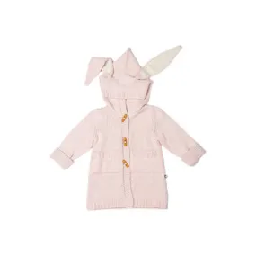 Oeuf Bunny Toggle Sweater Pink 18M