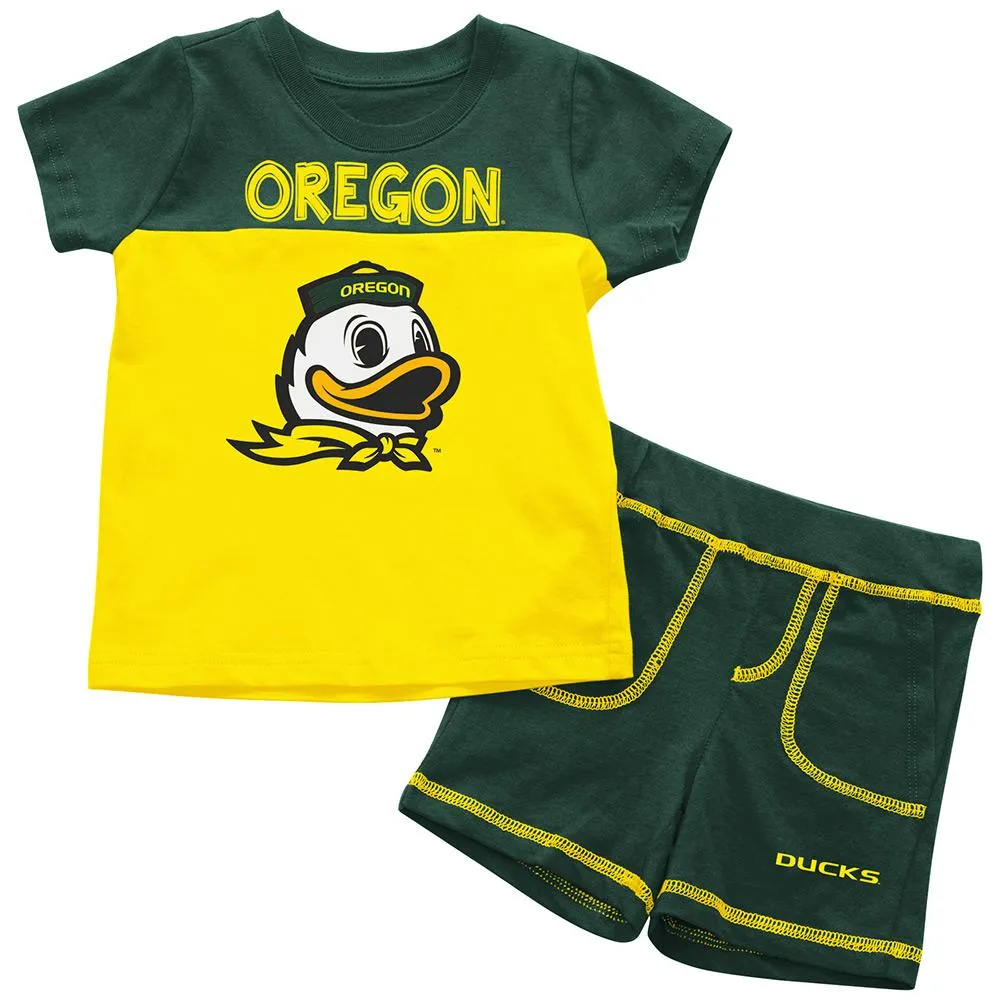 Oregon Ducks Colosseum BABY INFANT Jr. Duck Cotton Shorts & Tee Outfit