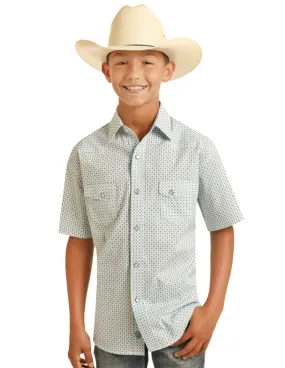 Panhandle Slim Boys Turquoise Short Sleeve Shirt