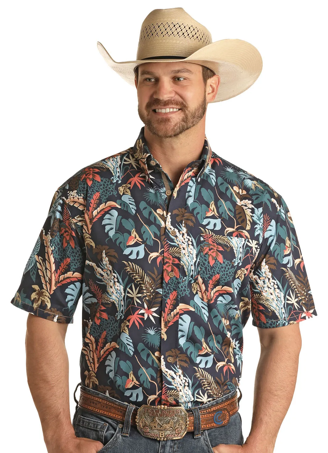 Panhandle Slim Mens Tropical Short Sleeve Shirt