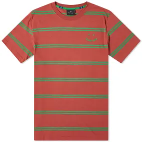 Paul Smith PS Happy Stripe T-ShirtRust