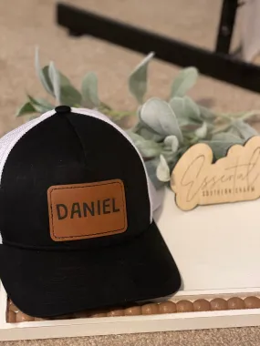 Personalized Leather Patch Hat