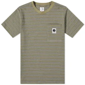 Polar Skate Co. Stripe Pocket T-ShirtArmy Green