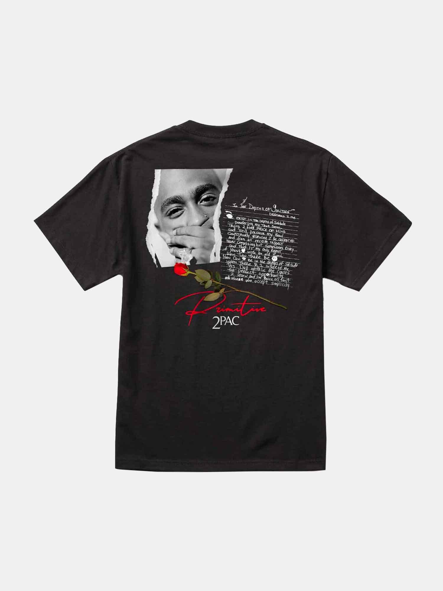 Primitive x Tupac Lyrics Tee - Black