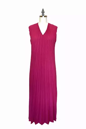 Reversible Racerback Maxi Sunburst Dress | Raspberry