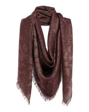 Roberto Cavalli Women Square scarf Maroon -- --