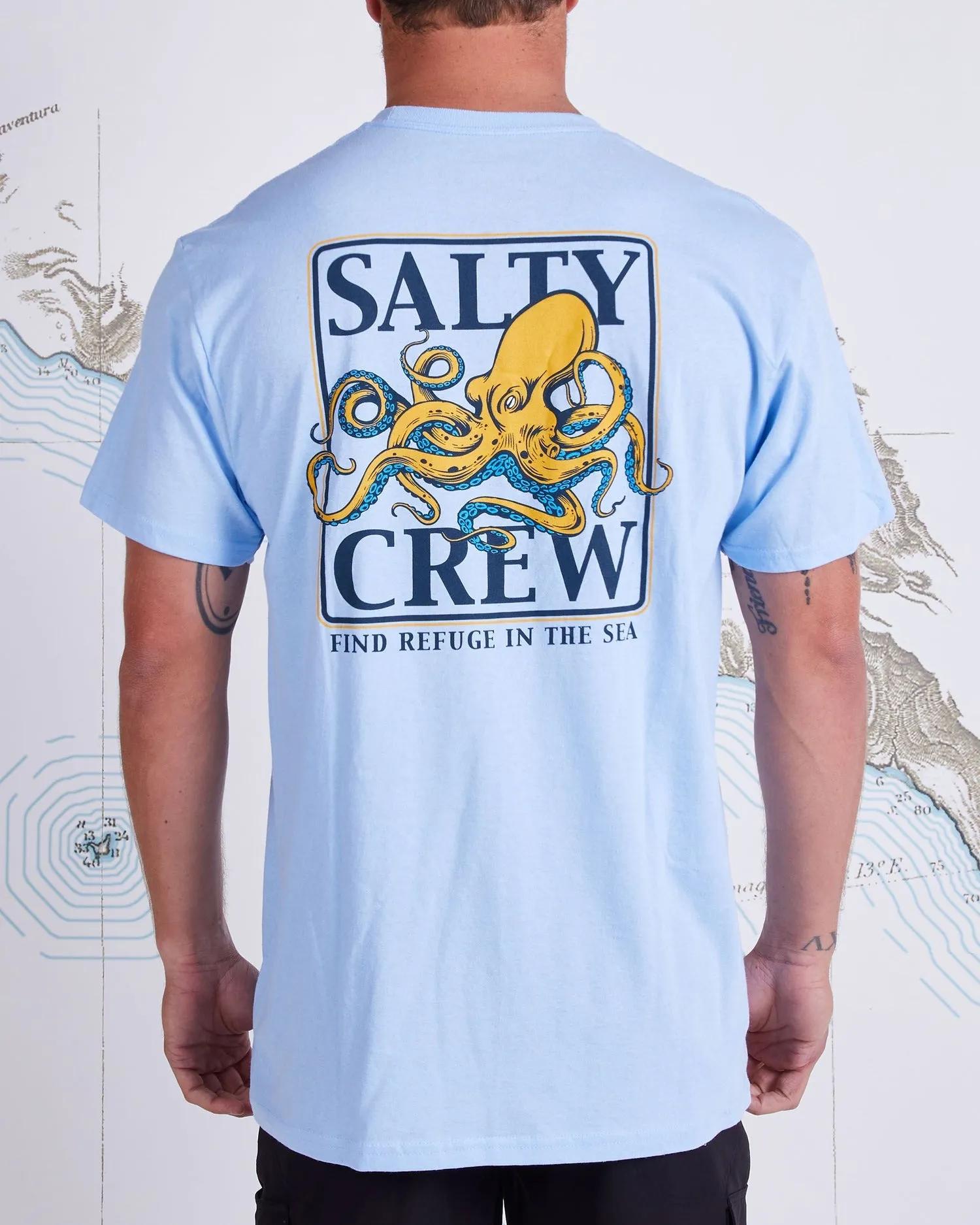 Salty Crew Ink Slinger Standard S/S Tee - Light Blue