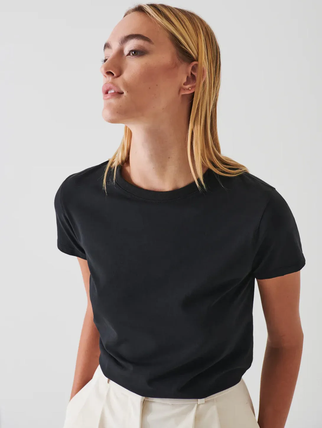 Short Sleeve Crew Slim Tee - Black