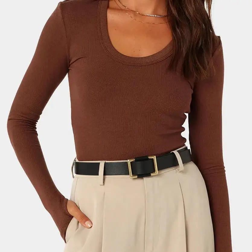 Sinclair Long Sleeve Top (Chocolate)