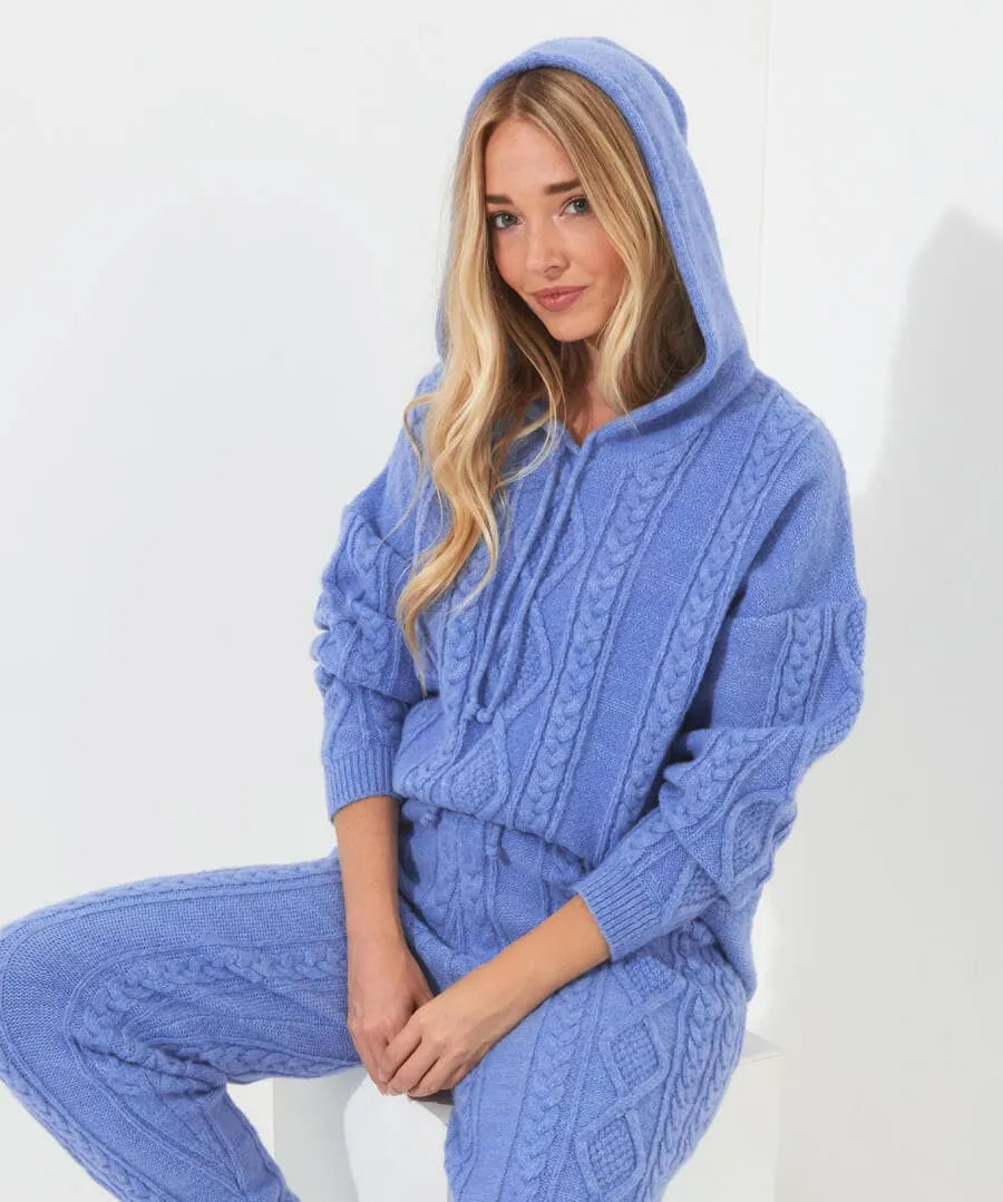 Sloe Joes Cable Knit Hoody