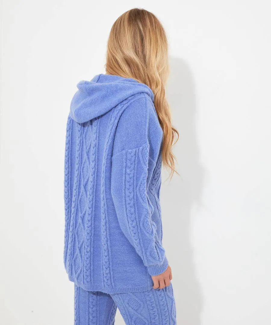 Sloe Joes Cable Knit Hoody