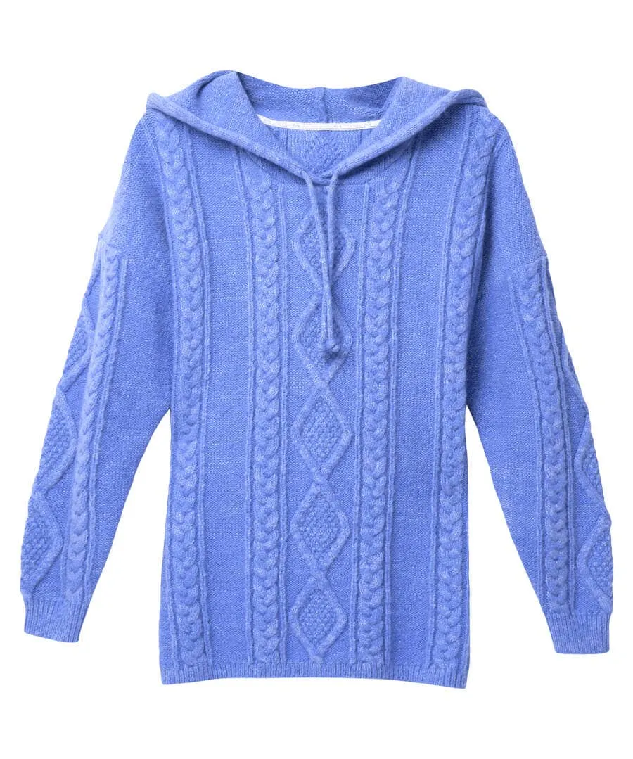 Sloe Joes Cable Knit Hoody