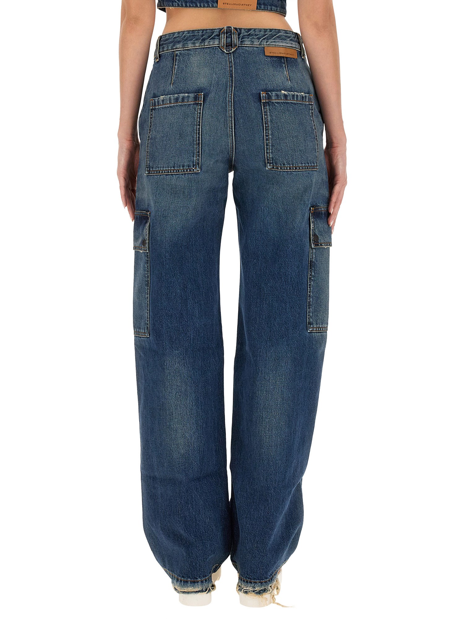 STELLA McCARTNEY    DENIM CARGO JEANS