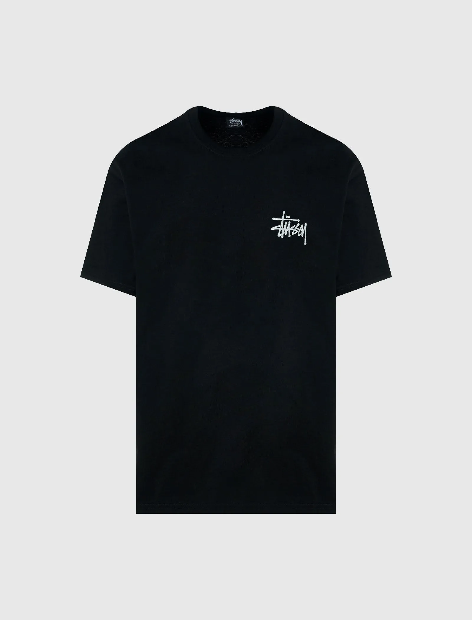 STÜSSY BASIC PIG DYED TEE   BLACK