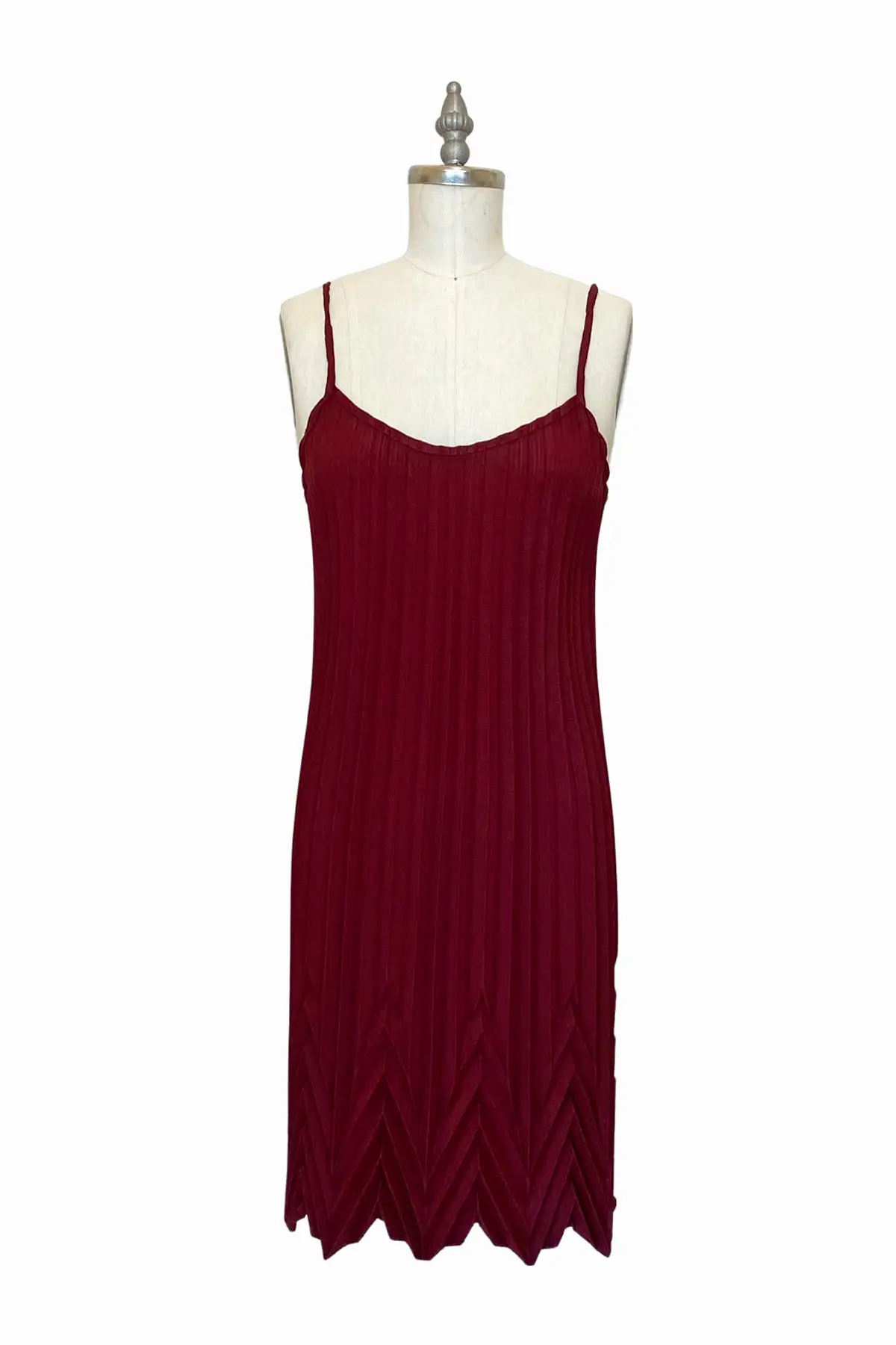 Sunburst Chevron Dress | Burgundy