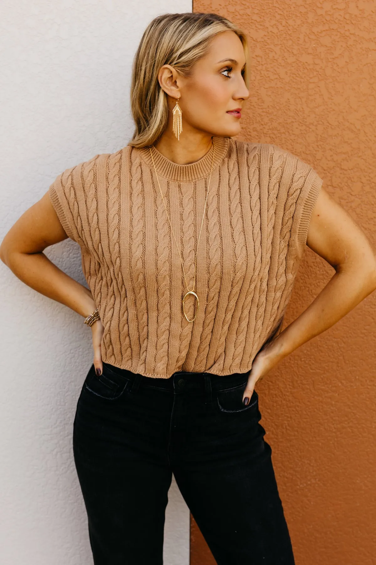 The Carla Sleeveless Cable Sweater  - FINAL SALE