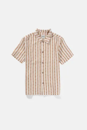 Tile Stripe Ss Shirt Natural