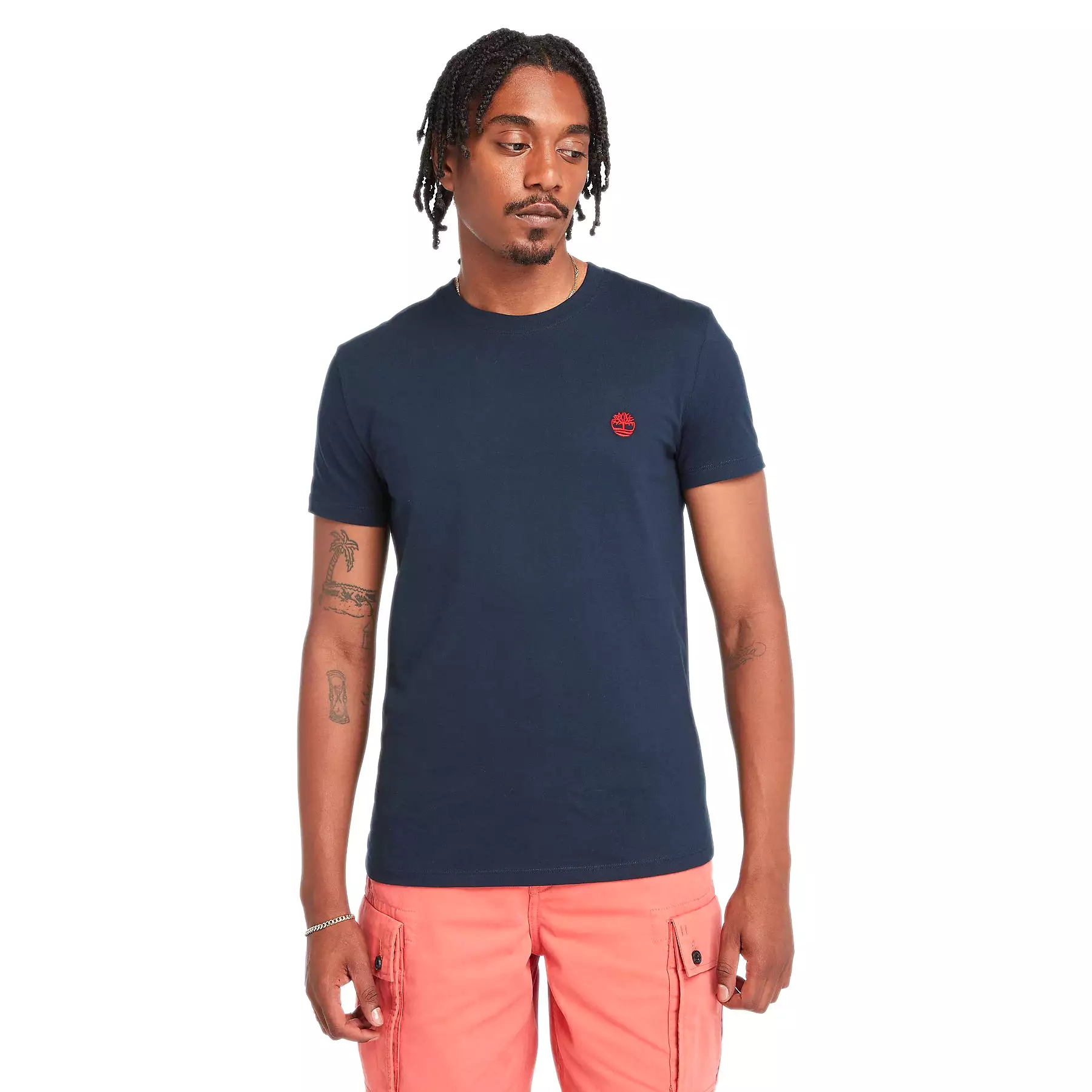 Timberland Mens Crew Neck T Shirt 'Dunstan River Jersey Crew' Slim Fit - Short Sleeved