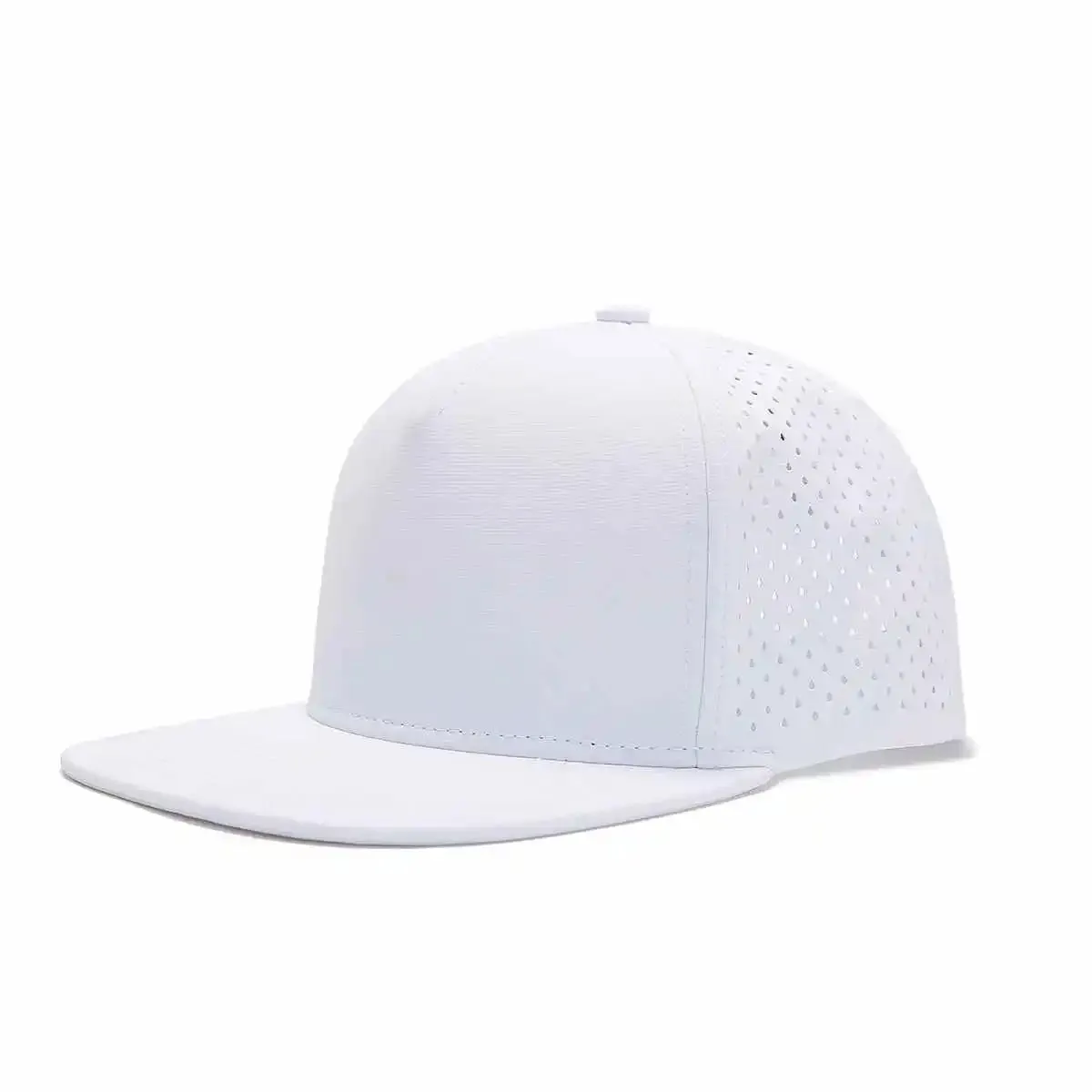 TOUR PRO Golf Hat in White with Flat Brim