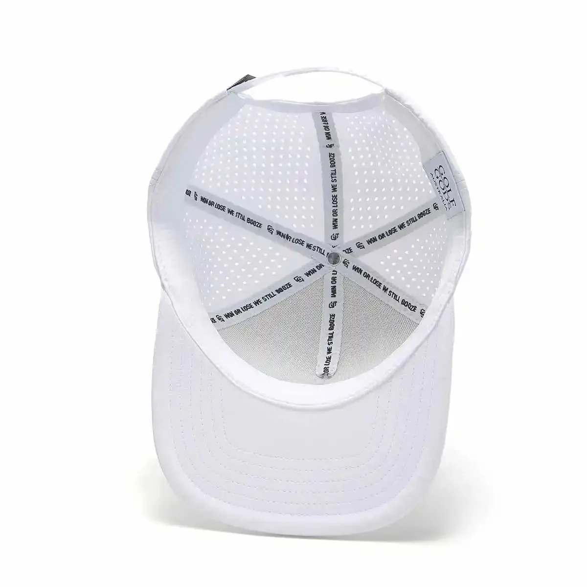 TOUR PRO Golf Hat in White with Flat Brim